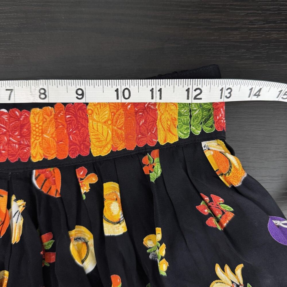 Vintage Platinum By Dorothy Schoelen Set Women 10 Fruit Shirt Wide Leg Pants 90s - Picture 13 of 16